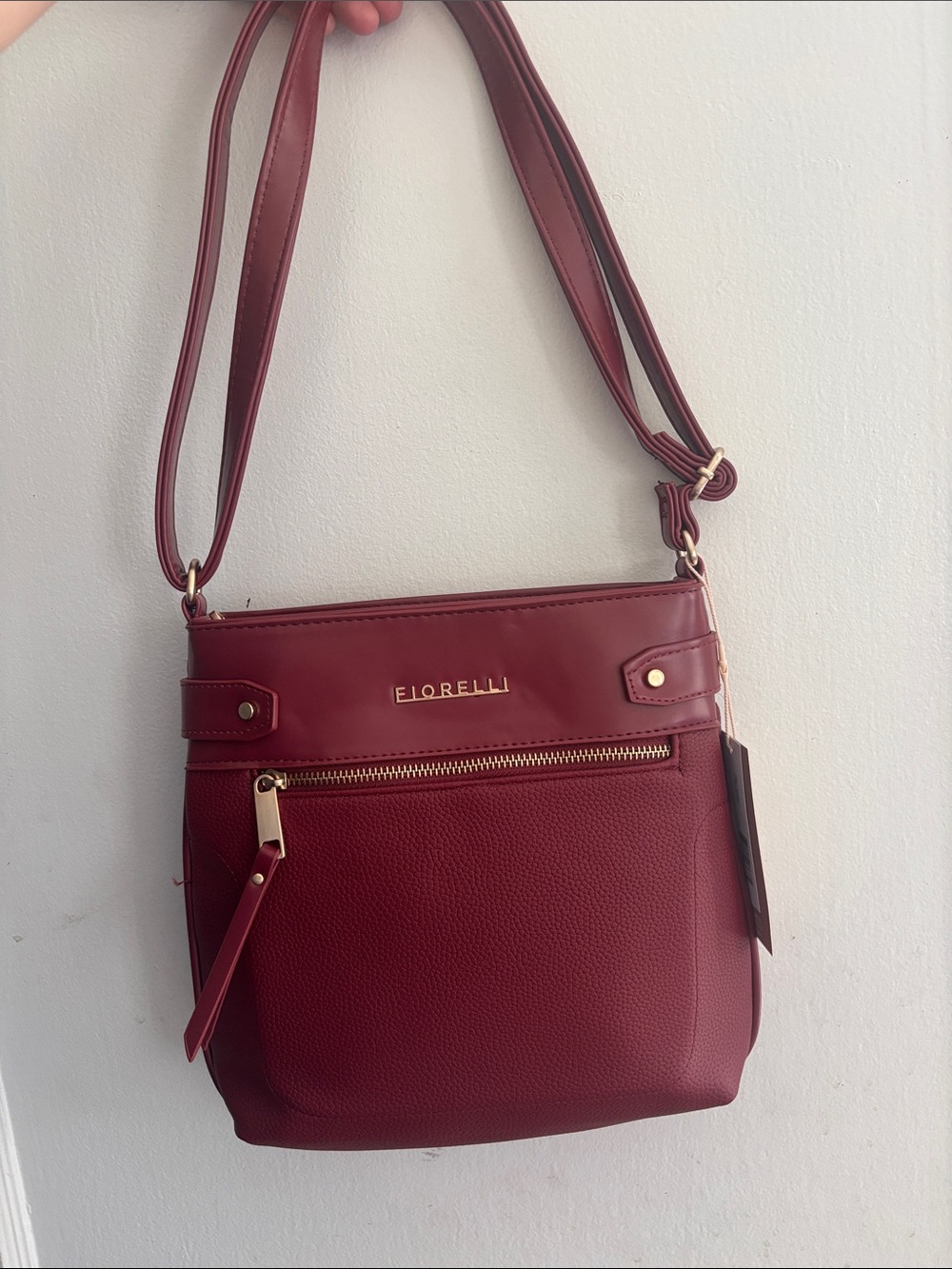 Fiorelli Burgundy Crossbody with Gold Accent
